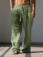 abordables pantalons décontractés-Homme Rétro Vintage Etoiles Pantalon en lin Pantalon Taille médiale Extérieur Usage quotidien Vêtement de rue Automne hiver Standard