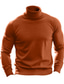 cheap Men&#039;s Pullover Sweater-Men&#039;s Pullover Sweater Jumper Turtleneck Sweater Knit Sweater Ribbed Knit Regular Knitted Basic Plain Turtleneck Keep Warm Modern Contemporary Daily Wear Going out Clothing Apparel Fall Winter Wine
