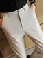ieftine Pantaloni Chinos-Bărbați Costume Pantaloni Pantaloni de costum Buton Buzunar frontal Picior drept Simplu Confort Respirabil Afaceri Zilnic Concediu Modă Șic &amp; Modern Negru Kaki