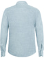 رخيصةأون قمصان الكتان الرجالية-رجالي قميص قميص كتان قميص الشاطئ أبيض أزرق رمادي غامق كم طويل سهل Lapel ربيع &amp; الصيف فضفاض مناسب للبس اليومي ملابس