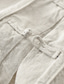 cheap Men&#039;s Linen Shirts-100% Linen Pocket Men&#039;s Shirt Linen Shirt Casual Shirt Navy Blue Beige Gray Long Sleeve Plain Stand Collar Spring &amp;  Fall Casual Daily Clothing Apparel