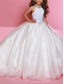 cheap Flower Girl Dresses-Princess Sweep / Brush Train Flower Girl Dress Wedding Party Girls Cute Prom Dress Organza with Solid Color Mini Bridal Fit 3-16 Years dress to impress 2024