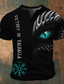 Χαμηλού Κόστους Ανδρικό Γραφικό T-shirt-Γραφική Βίκινγκ Μοντέρνα Ρετρό / Βίντατζ Κλασσικό Ανδρικά 3D εκτύπωση Μπλουζάκι Πουκάμισο Henley Υπαίθρια Αθλήματα Αργίες Εξόδου Κοντομάνικη μπλούζα Ρουμπίνι Θαλασσί Βυσσινί Κοντομάνικο Χένλι