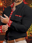 abordables chemises décontractées pour hommes-Homme Chemise Chemise boutonnée Chemise décontractée Noir Blanche Rouge Vert Véronèse manche longue Bloc de couleur Revers du quotidien Vacances Poche avant Vêtement Tenue Mode Décontractées