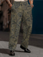 お買い得  メンズプラスサイズのボトムス-ペーズリー ヴィンテージ 男性用 3Dプリント スーツ パンツ アウトドア ストリート 仕事に着る ポリエステル ブラック ホワイト ブルー S M L ハイウエスト 弾性 パンツ