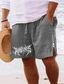 preiswerte Herren Shorts-Herren Shorts Kurze Hosen Sommer-Shorts Strandshorts Kurze Hosen Zip Kordelzug Elastische Taille Abstrakt Komfort Atmungsaktiv Kurz Täglich Festtage Ausgehen Baumwollmischung Hawaiianisch