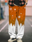 voordelige grafische joggingbroek-heren broek sneeuwvlok casual heren 3D-print broek broek broeken outdoor dagelijkse kleding streetwear lelijk polyester wijn blauw oranje s ml medium taille elasticiteit broek