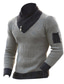 cheap Men&#039;s Pullover Sweater-Men&#039;s Pullover Sweater Jumper Turtleneck Sweater Knit Sweater Ribbed Cable Knit Regular Basic Color Block Turtleneck Keep Warm Modern Contemporary Daily Wear Going out Clothing Apparel Fall Winter