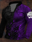 abordables T-shirts graphiques pour hommes-Graphic Viking du quotidien Rétro Vintage Décontractées Homme 3D effet Chemise Henley Shirt Vacances Sortie Festival T-shirt Bleu Rouge Violet manche longue Henley Chemise Printemps &amp; Automne