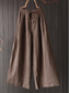 cheap Wide Leg &amp; High Waisted-Women&#039;s Wide Leg Pants Trousers Vacation Vintage Streetwear Full Length High Waist Plain Drawstring Elastic Waist High Cut Comfort Breathability Soft Micro-elastic Vacation Home Street Black Red