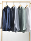 cheap Men&#039;s Linen Shirts-100% Linen Men&#039;s Shirt Linen Shirt Casual Shirt White Navy Blue Blue Long Sleeve Plain Lapel Spring &amp;  Fall Casual Daily Clothing Apparel