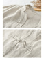 preiswerte Leinenhemden für Herren-100% Leinen Herren Hemd leinenhemd Lässiges Hemd Weiß Marineblau Beige Langarm Glatt Stehkragen Frühling &amp; Herbst Casual Täglich Bekleidung