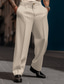 cheap Dress Pants-Men&#039;s Dress Pants Corduroy Pants Trousers Suit Pants Button Pocket Straight Leg Plain Comfort Breathable Outdoor Daily Going out Fashion Casual White Brown