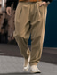 tanie Chinosy-Męskie Garnitury Spodnie sztruksowe Spodnie Plisowane spodnie Spodnie garniturowe Przednia kieszeń Prosta noga Równina Komfort Biznes Codzienny Święto Moda Szykowne i nowoczesne Czarny Khaki