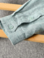 preiswerte Leinenhemden für Herren-100% Leinen Herren Hemd leinenhemd Lässiges Hemd Weiß Marineblau Blau Langarm Glatt Kargen Frühling &amp; Herbst Casual Täglich Bekleidung