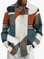 cheap Men&#039;s Printed Shirts-Geometry Casual Men&#039;s Shirt Daily Wear Going out Fall &amp; Winter Turndown Long Sleeve Orange, Gray S, M, L 4-Way Stretch Fabric Shirt