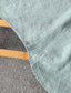abordables chemises en lin pour hommes-100% Lin Homme Chemise Chemise Lin Chemise décontractée Blanche bleu marine Bleu manche longue Plein Revers Printemps &amp; Automne Casual du quotidien Vêtement Tenue