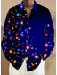 abordables Chemises imprimées pour hommes-lettre décontracté chemise pour hommes tenue quotidienne sortir automne&amp;amp; Chemise à manches longues en tissu extensible dans les 4 sens, jaune, rouge, bleu s, m, l, nouvel an, hiver