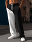 tanie Spodnie dresowe-Męskie Spodnie dresowe Uprawiający jogging Spodnie Spodnie dresowe z prostymi nogawkami Plisowane spodnie Niejednolita całość Ściągana na sznurek Elastyczny pas Kolorowy blok Komfort Oddychający