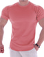 cheap Men&#039;s Active Tees &amp; Tanks-Men&#039;s T shirt Tee Gym Shirt Training Shirt Workout Shirts Crew Neck Short Sleeve Training Sports &amp; Outdoor Fitness Casual Daily Gym Quick dry Sweat wicking Soft Plain Black White Activewear Sports