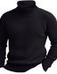 tanie sweter męski sweter-boże narodzenie sweter męski sweter sweter sweter z dzianiny sweter prążkowany regularny podstawowy gładki golf utrzymujący ciepło nowoczesny współczesny odzież na co dzień wyjście odzież odzież jesień zima czarne wino