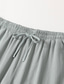 cheap Linen Pants-Men&#039;s Linen Pants Trousers Summer Pants Beach Pants Drawstring Plain Comfort Breathable Full Length Casual Weekend Yoga Linen / Cotton Blend Streetwear Slim Black White Micro-elastic