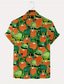 Χαμηλού Κόστους Ανδρικά πουκάμισα με στάμπα-Τετράφυλλο τριφύλλι Καθημερινό Ανδρικά Πουκάμισο Καθημερινά Ρούχα Εξόδου Σαββατοκύριακο Φθινόπωρο Απορρίπτω Κοντομάνικο Πράσινο του τριφυλλιού Τ, M, L Ύφασμα που τεντώνεται με 4 τρόπους Πουκάμισο