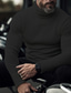 cheap Men&#039;s Pullover Sweater-Men&#039;s Pullover Sweater Jumper Turtleneck Sweater Knit Sweater Ribbed Knit Regular Pitted Plain Roll Neck Keep Warm Modern Contemporary Casual Daily Wear Clothing Apparel Fall Winter Black White M L XL