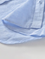 preiswerte Leinenhemden für Herren-100% Leinen Herren Hemd leinenhemd Lässiges Hemd Weiß Blau Halbärmel Glatt Kargen Frühling &amp; Herbst Casual Täglich Bekleidung