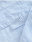 levne pánské lněné košile-100% len Pánské Košile plátěná košile Košile pro volný čas Letní košile Černá Bílá Béžová Krátký rukáv Bez vzoru Stojáček Léto Ležérní Denní Oblečení
