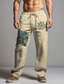 cheap Casual Pants-Men&#039;s Vintage Graphic Sun Tribal Pants Trousers Mid Waist Daily Wear Vacation Going out Spring Fall Regular Fit