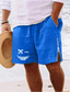 baratos Calções para Homem-Homens Calção Shorts de verão Shorts de praia Zíper Com Cordão Cintura elástica Desenho Animado Conforto Respirável Curto Diário Feriado Para Noite Misto de Algodão Havaiana Casual Verde Tropa Azul