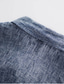 abordables chemises en lin pour hommes-100% Lin Homme Chemise Chemise Lin Chemise décontractée Bleu Gris manche longue Plein Revers Printemps &amp; Automne Casual du quotidien Vêtement Tenue