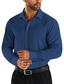 abordables Camisas de vestir-Hombre Camisa Camisa para Vestido Bleu Ciel Negro Blanco Manga Larga Plano Diseño Primavera &amp; Otoño Oficina y carrera Fiesta de Boda Ropa