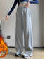 cheap Women&#039;s Active Pants-Women&#039;s Sweatpants Wide Leg Plain High Waist Full Length Apricot Fall