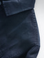 voordelige heren linnen overhemden-100% linnen Zak Voor heren Overhemd linnen overhemd Normaal shirt Zwart Marineblauw Lange mouw Effen Revers Lente &amp; Herfst Casual Dagelijks Kleding