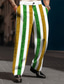 ieftine pantaloni casual grafici-Dunga Epocă Bărbați Imprimare 3D Pantaloni În aer liber Stradă Purtați-vă la muncă Crăciun Poliester Rosu Albastru Auriu S M L Înalt Elasticitate Pantaloni