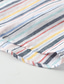 cheap Men&#039;s Linen Shirts-100% Linen Men&#039;s Shirt Linen Shirt Casual Shirt Blue Long Sleeve Stripes Lapel Spring &amp;  Fall Casual Daily Clothing Apparel