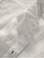 preiswerte Leinenhemden für Herren-100% Leinen Herren Hemd leinenhemd Lässiges Hemd Sommerhemd Weiß Marineblau Braun Kurzarm Glatt Ständer Sommer Casual Täglich Bekleidung