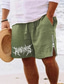 baratos Calções para Homem-Homens Calção Shorts de verão Shorts de praia Zíper Com Cordão Cintura elástica Abstrato Conforto Respirável Curto Diário Feriado Para Noite Misto de Algodão Havaiana Casual Verde Tropa Azul Real