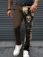 お買い得  メンズプラスサイズのボトムス-スカル パンク ビジネス 男性用 3Dプリント スーツ パンツ アウトドア デイリーウェア ストリートウェア ポリエステル ブラック ホワイト ダークブルー S M L ミディアムウエスト 弾性 パンツ