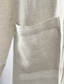 Χαμηλού Κόστους ανδρικά λινά πουκάμισα-100% Λινό Ανδρικά Πουκάμισο λινό πουκάμισο Casual πουκάμισο Μαύρο Λευκό Βαθυγάλαζο Μακρυμάνικο Σκέτο Όρθιος γιακάς Άνοιξη &amp; Χειμώνας Causal Καθημερινά Ρούχα