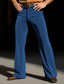 tanie Chinosy-Męskie Garnitury Rozkloszowane spodnie Spodnie Spodnie garniturowe Aksamitne spodnie Przednia kieszeń Równina Komfort Biznes Codzienny Święto Moda Szykowne i nowoczesne Niebieski Brązowy