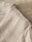 billige linskjorter for menn-100% Lin Herre Skjorte linskjorte Uformell skjorte Sommerskjorte Grønn Beige kaffe Kortermet عادي Høy krage Sommer Avslappet Daglig Klær