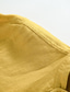 tanie lniane koszule męskie-100% Len Męskie Koszula lniana koszula Codzienna koszula Żółty Granatowy Koniczyna Długi rękaw Równina Stójka Wiosna i jesień Codzienny Święto Odzież
