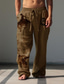 זול מכנסיים מודפסים-בגדי ריקוד גברים וינטאג&#039; קאובוי מכנסי פשתן מכנסיים מותן בינוני בָּחוּץ לבוש יומיומי לבוש רחוב סתיו חורף רגיל