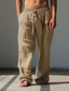 tanie spodnie codzienne-Męskie Zabytkowe Motyl Lniane spodnie Spodnie Średni Talia Na zewnątrz Dzienne zużycie Streetwear Jesień i zima Regularny