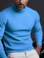 cheap Men&#039;s Pullover Sweater-Men&#039;s Pullover Sweater Jumper Turtleneck Sweater Knitwear Ribbed Knit Regular Basic Plain Turtleneck Keep Warm Modern Contemporary Daily Wear Going out Clothing Apparel Fall &amp; Winter Black Wine M L XL