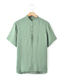cheap Men&#039;s Linen Shirts-100% Linen Men&#039;s Shirt Linen Shirt Casual Shirt Summer Shirt Green Beige Coffee Short Sleeve Plain Stand Collar Summer Casual Daily Clothing Apparel