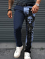 お買い得  メンズプラスサイズのボトムス-スカル パンク ビジネス 男性用 3Dプリント スーツ パンツ アウトドア デイリーウェア ストリートウェア ポリエステル ブラック ホワイト ダークブルー S M L ミディアムウエスト 弾性 パンツ